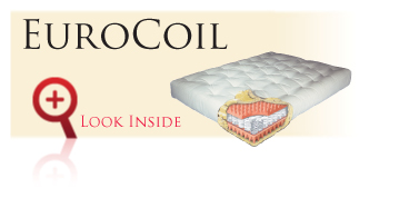 Look inside the Gold Bond EuroCoil futon sofa sleeper mattress with pocket coils